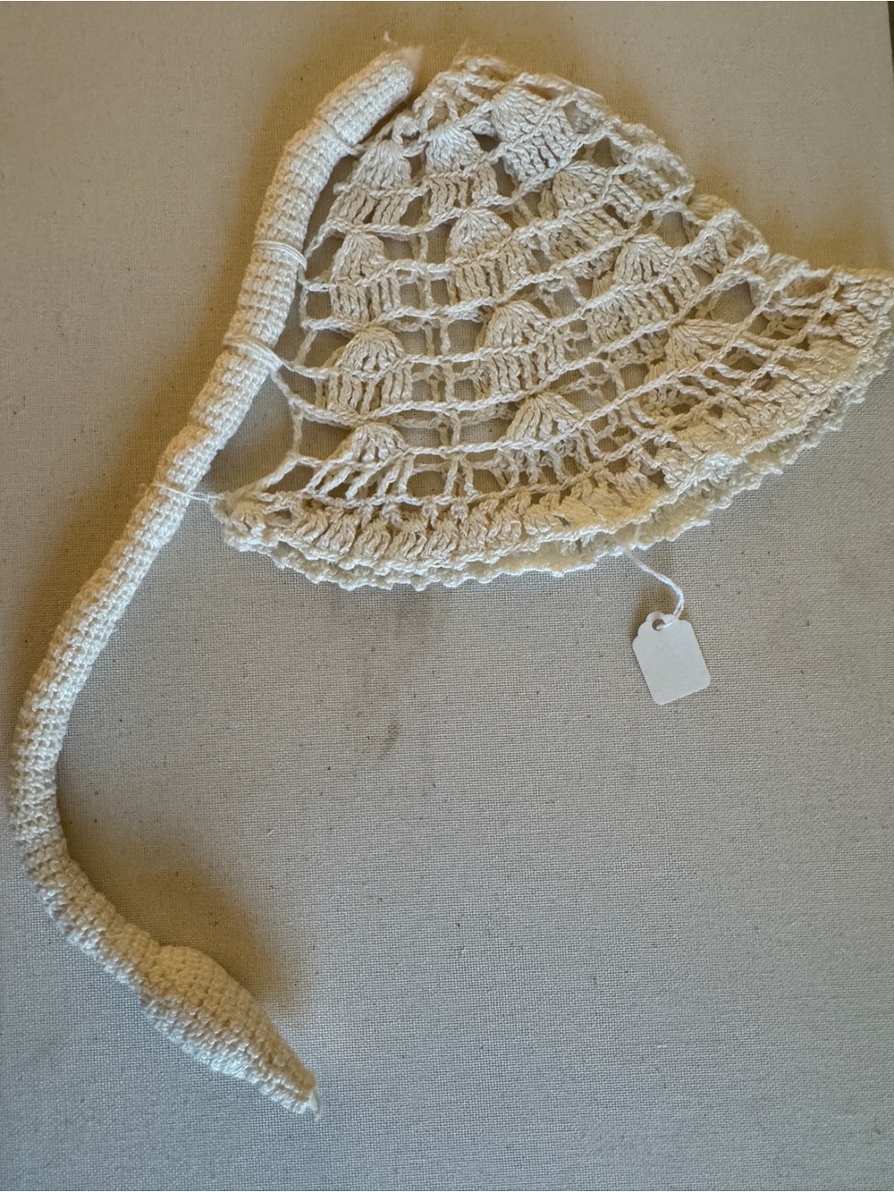 Vintage Hand Crocheted Baby Bonnet